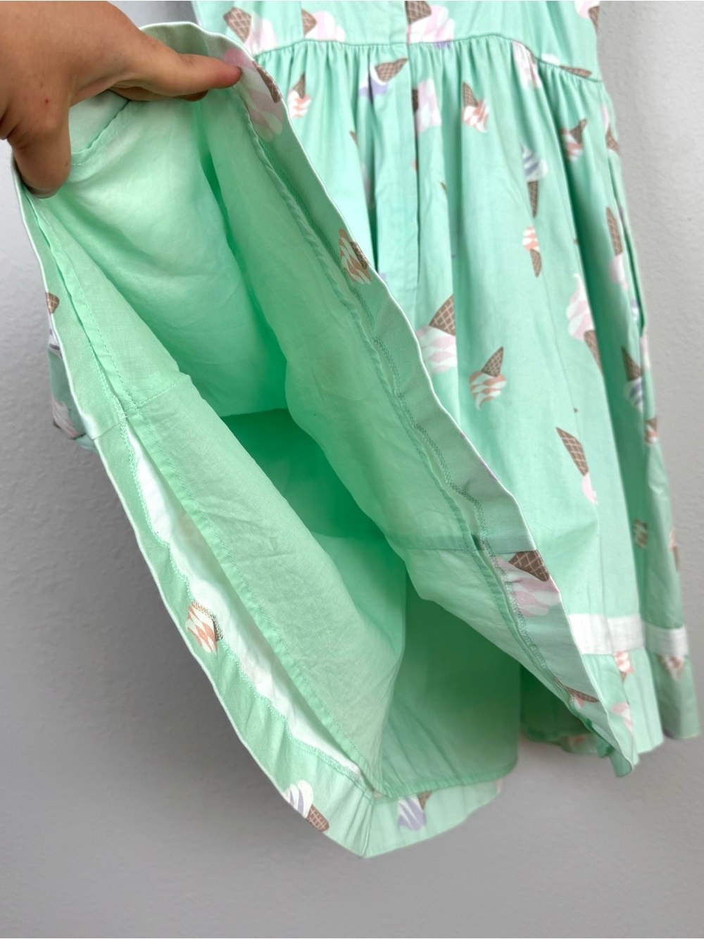 Bea & Dot ModCloth Sweetest Treat Ice Cream Cone Dress S Mint Green Pinup Retro - Picture 7 of 14